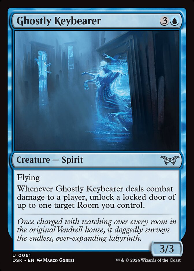 Ghostly Keybearer – Uncommon Magic: The Gathering card from Duskmourn: House of Horror (#61)
