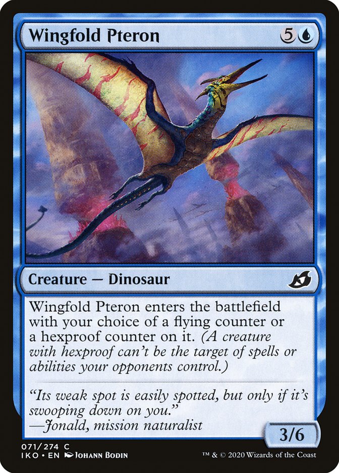 Wingfold Pteron – Common Magic: The Gathering card from Ikoria: Lair of Behemoths (#71)