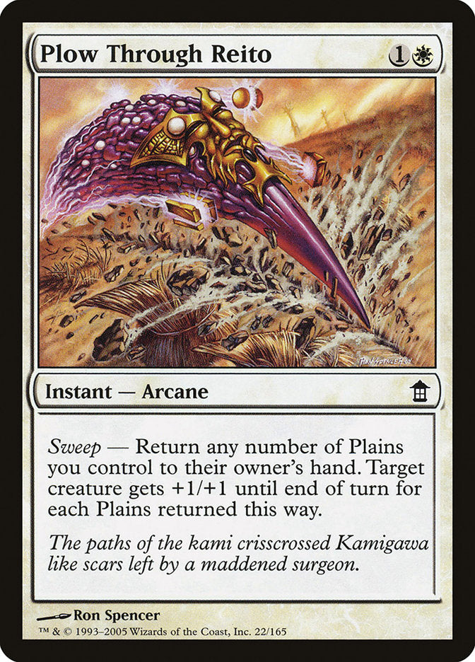 Plow Through Reito – Common Magic: The Gathering card from Saviors of Kamigawa (#22)
