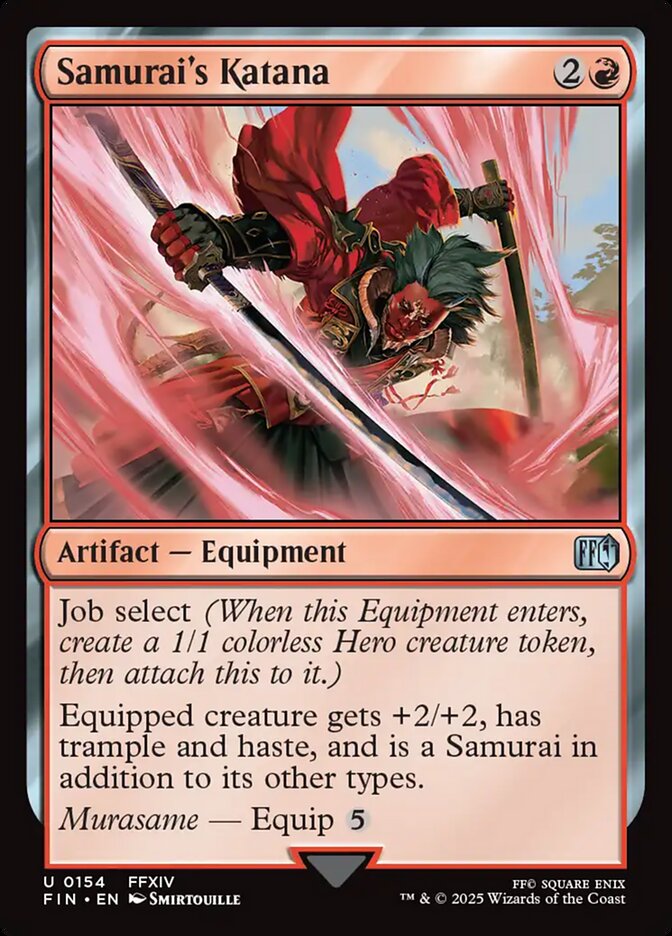 Samurai's Katana – Uncommon Magic: The Gathering card from Final Fantasy (#154)