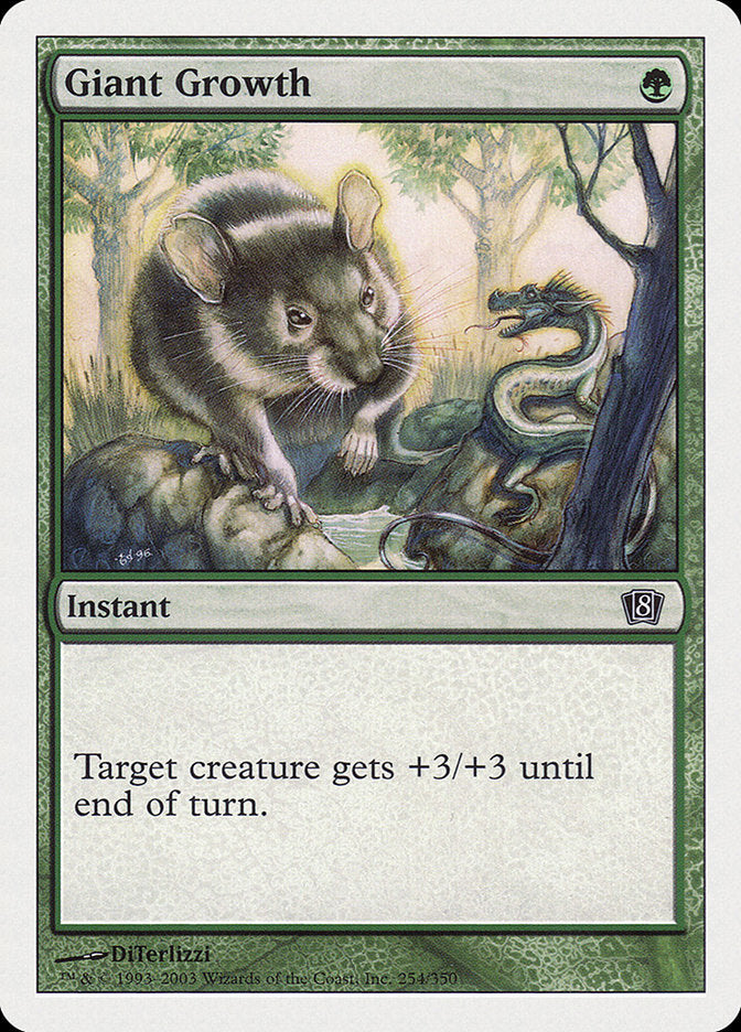 Giant Growth – Common Magic: The Gathering card from Eighth Edition (#254)