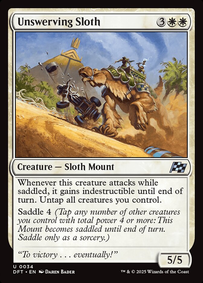 Unswerving Sloth – Uncommon Magic: The Gathering card from Aetherdrift (#34)