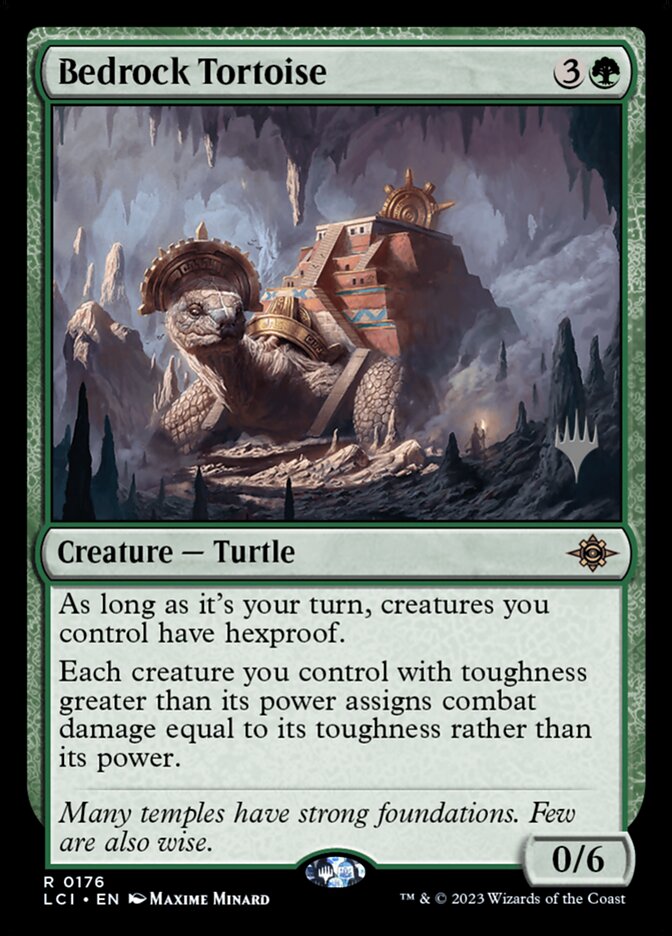 Bedrock Tortoise – Rare Magic: The Gathering card from The Lost Caverns of Ixalan Promos (#176p)