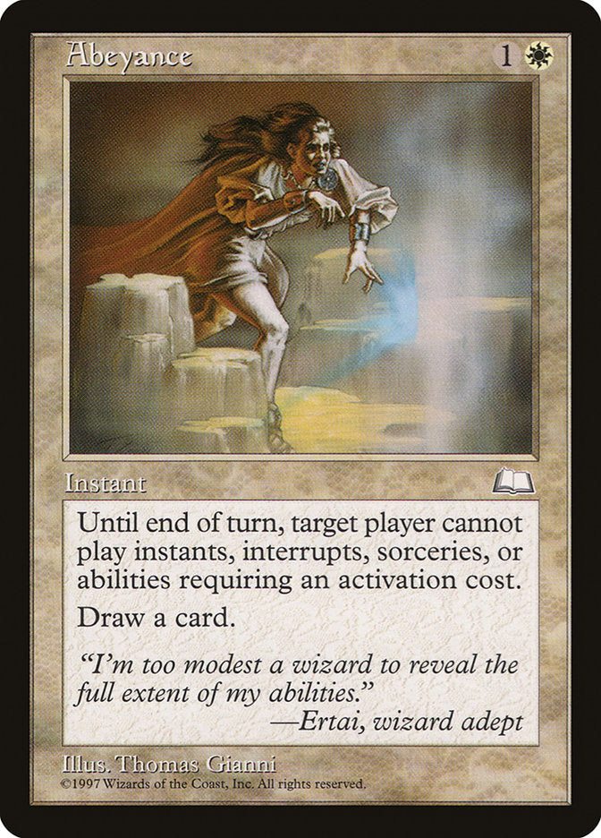 Abeyance – Rare Magic: The Gathering card from Weatherlight (#1)
