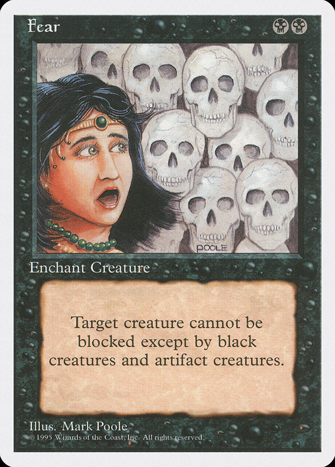 Fear – Common Magic: The Gathering card from Fourth Edition (#137)