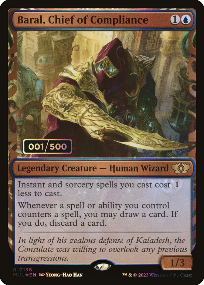 Baral, Chief of Compliance – Rare Magic: The Gathering card from Multiverse Legends (#138z)
