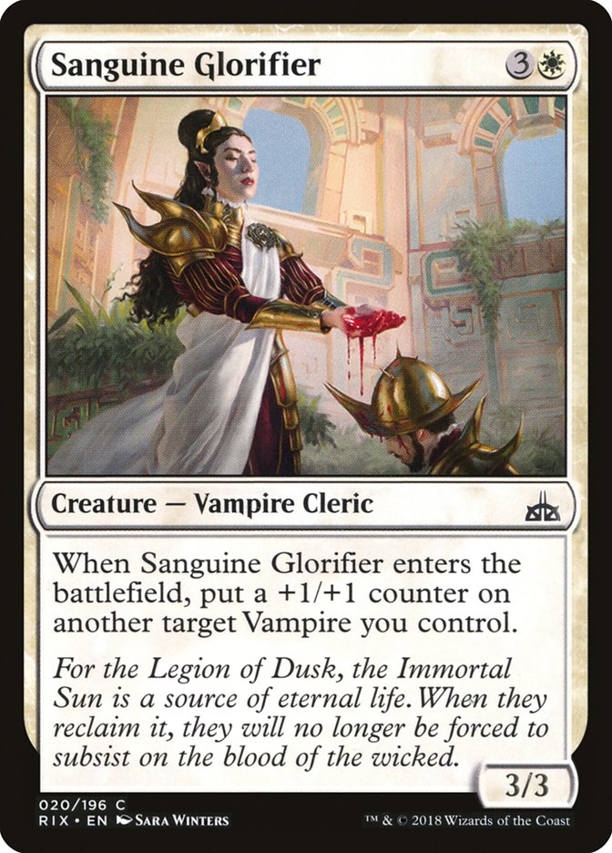 Sanguine Glorifier – Common Magic: The Gathering card from Rivals of Ixalan (#20)