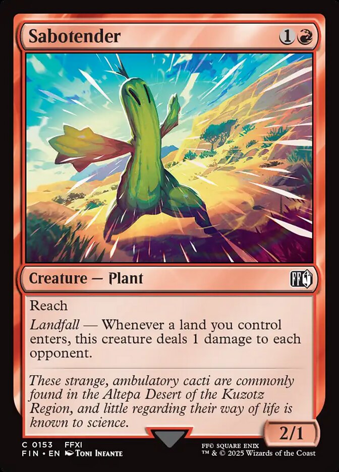 Sabotender – Common Magic: The Gathering card from Final Fantasy (#153)