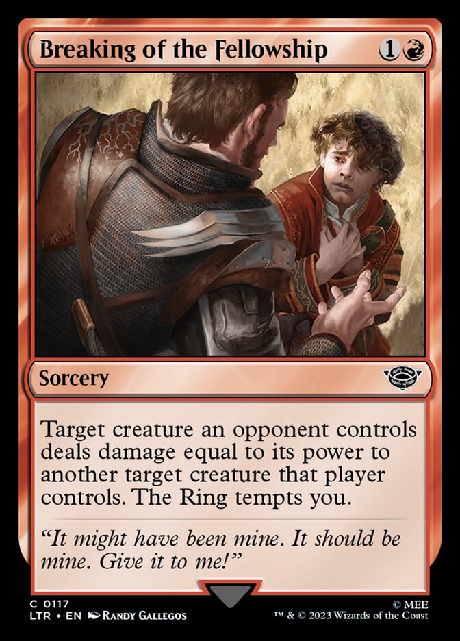 Breaking of the Fellowship – Common Magic: The Gathering card from The Lord of the Rings: Tales of Middle-earth (#117)