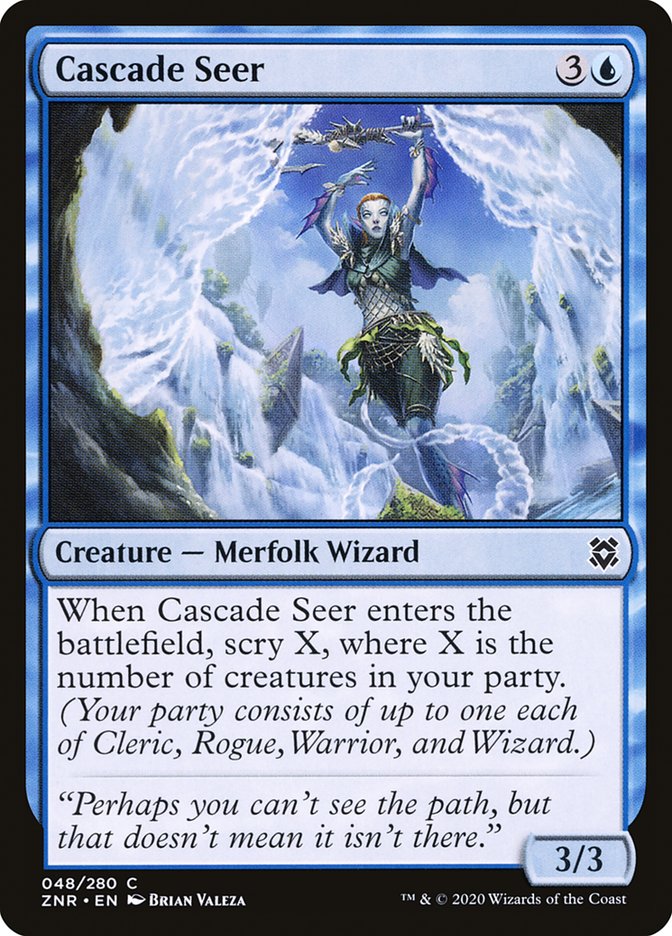 Cascade Seer – Common Magic: The Gathering card from Zendikar Rising (#48)