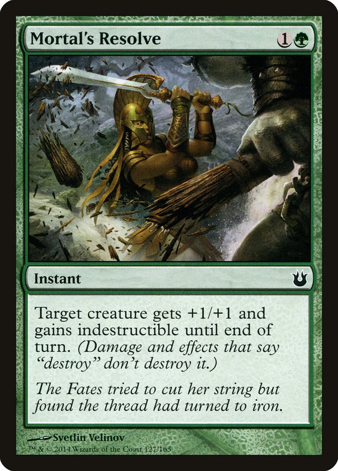 Mortal's Resolve – Common Magic: The Gathering card from Born of the Gods (#127)