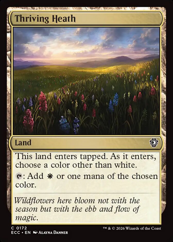 Thriving Heath – Common Magic: The Gathering card from Lorwyn Eclipsed Commander (#172)