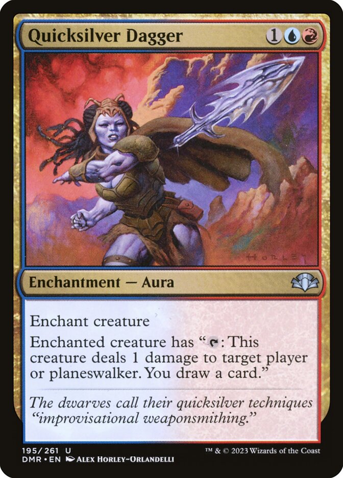 Quicksilver Dagger – Uncommon Magic: The Gathering card from Dominaria Remastered (#195)