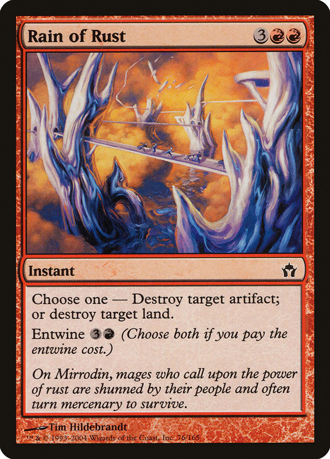 Rain of Rust – Common Magic: The Gathering card from Fifth Dawn (#76)