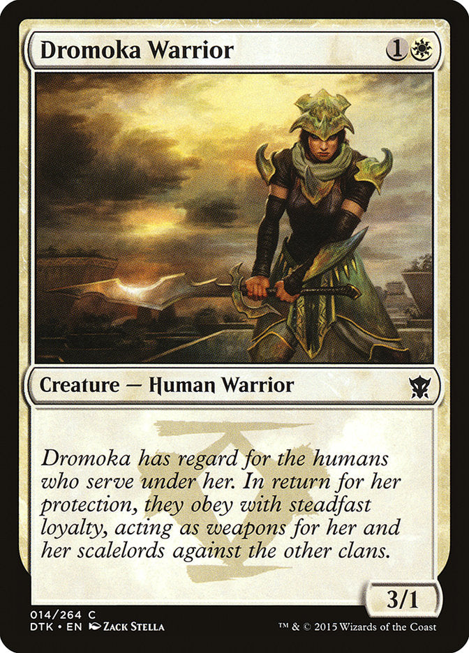 Dromoka Warrior – Common Magic: The Gathering card from Dragons of Tarkir (#14)