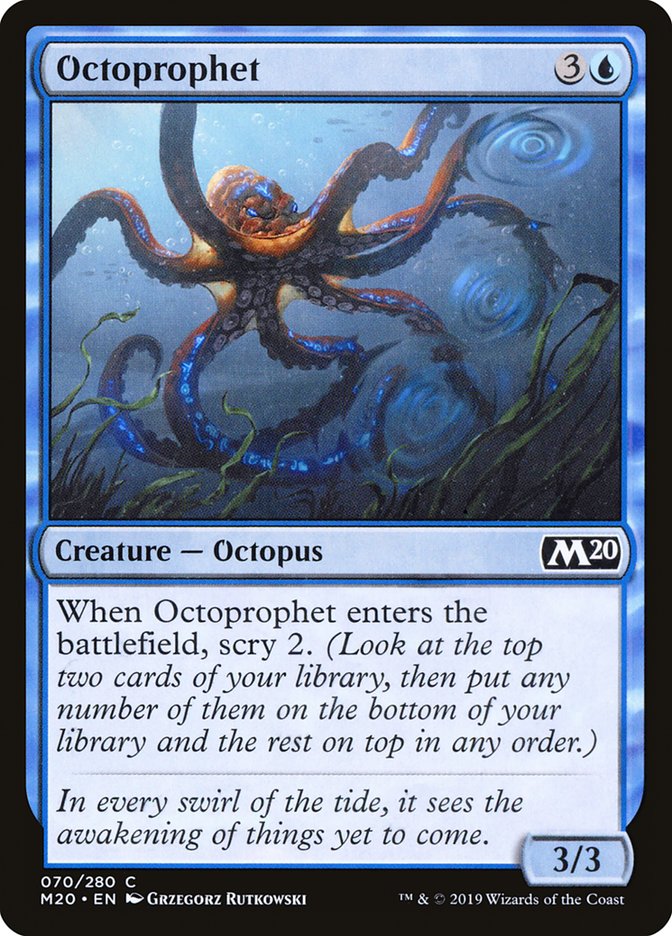 Octoprophet – Common Magic: The Gathering card from Core Set 2020 (#70)