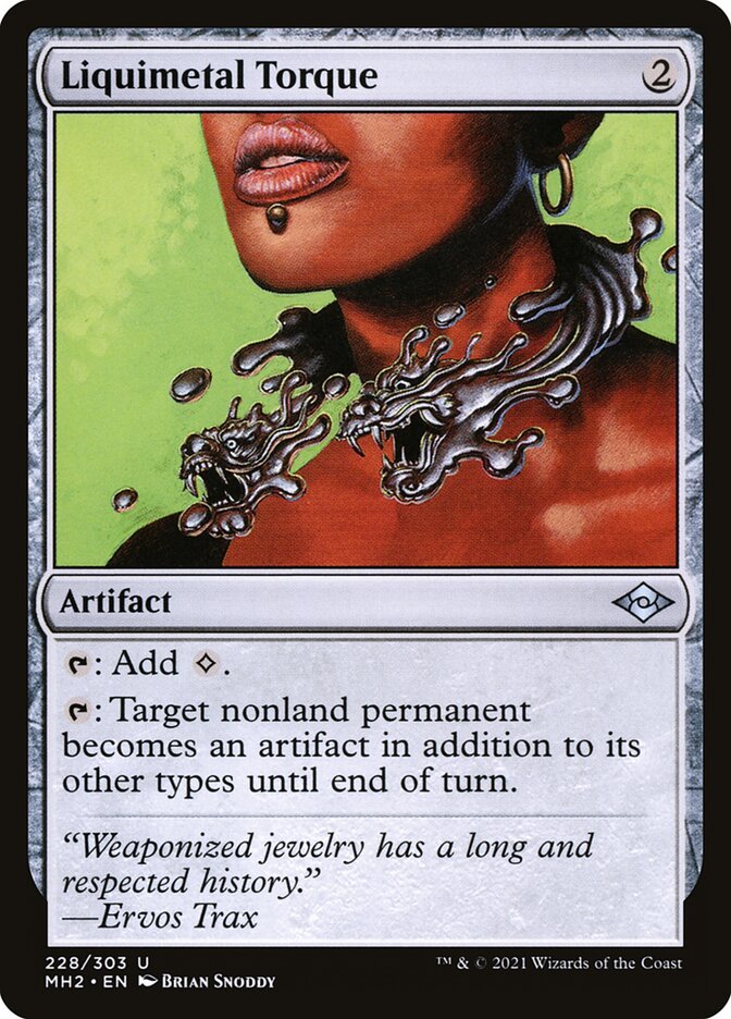 Liquimetal Torque – Uncommon Magic: The Gathering card from Modern Horizons 2 (#228)