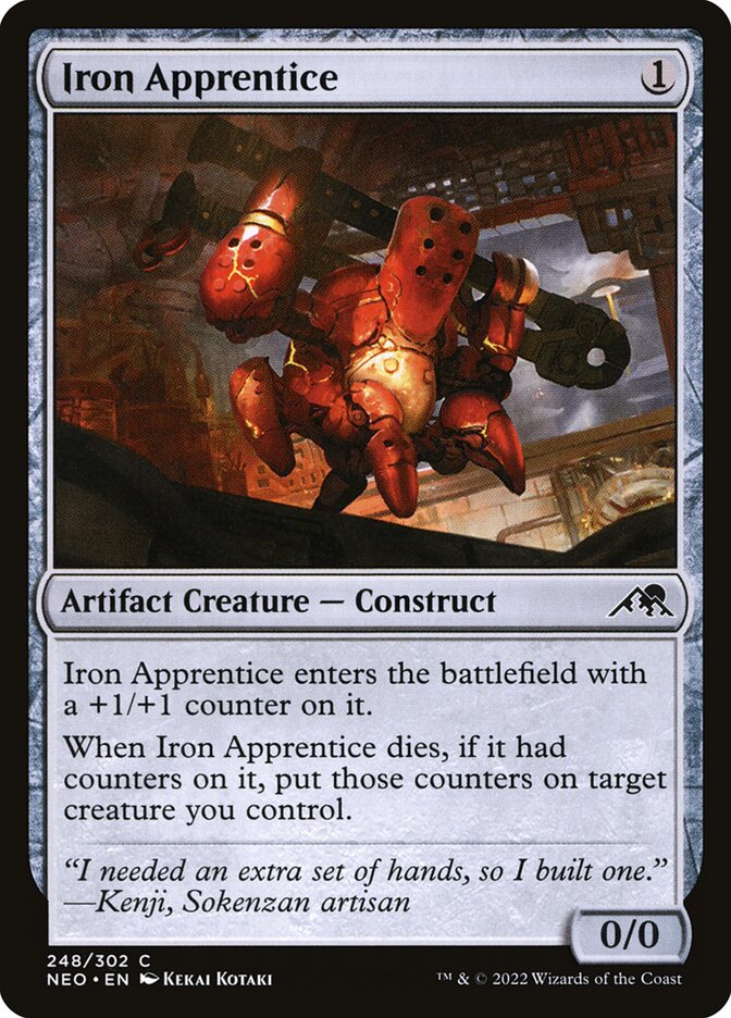 Iron Apprentice – Common Magic: The Gathering card from Kamigawa: Neon Dynasty (#248)