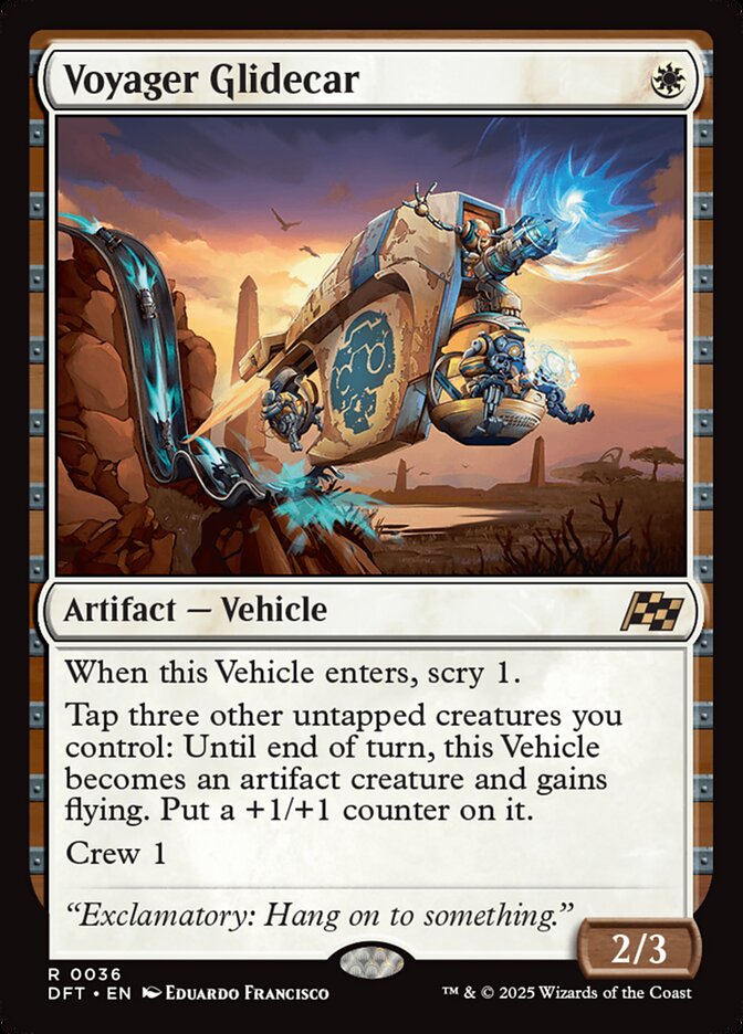 Voyager Glidecar – Rare Magic: The Gathering card from Aetherdrift (#36)
