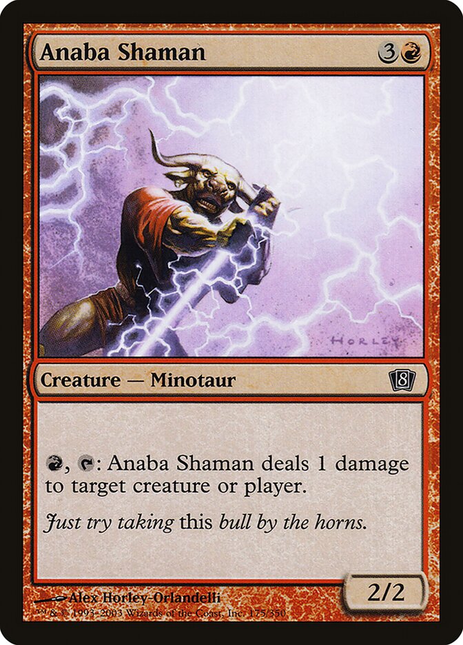 Anaba Shaman – Common Magic: The Gathering card from Eighth Edition (#175★)