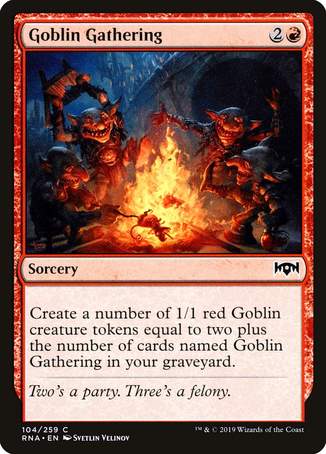 Goblin Gathering – Common Magic: The Gathering card from Ravnica Allegiance (#104)