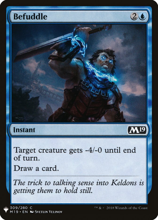 Befuddle – Common Magic: The Gathering card from The List (#M19-309)