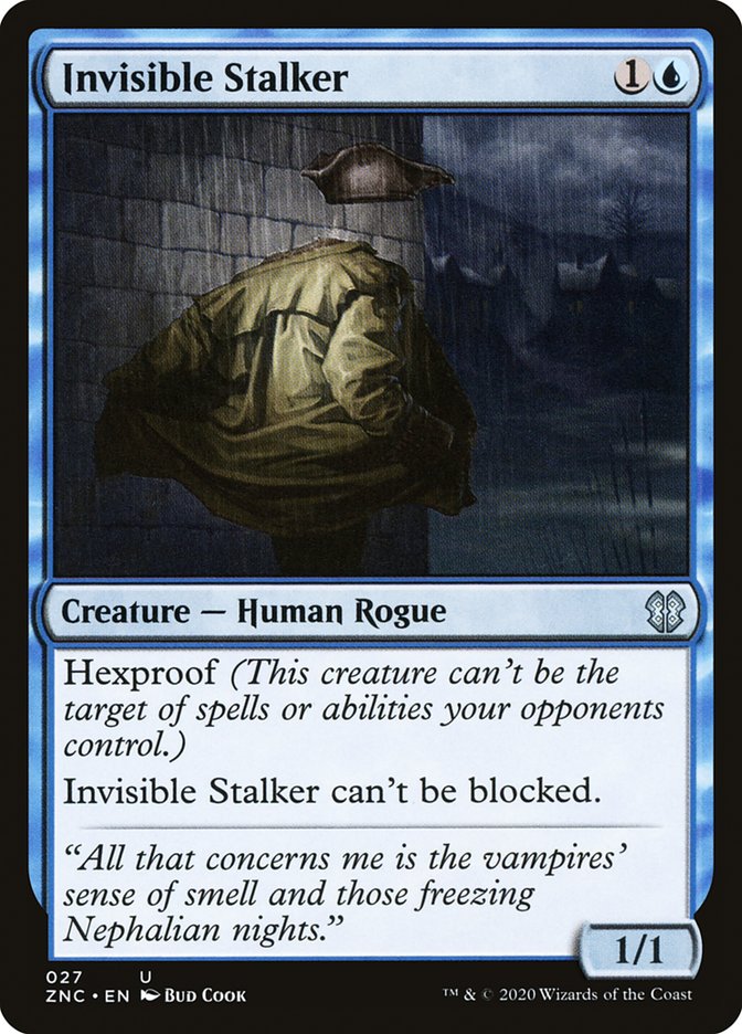 Invisible Stalker – Uncommon Magic: The Gathering card from Zendikar Rising Commander (#27)