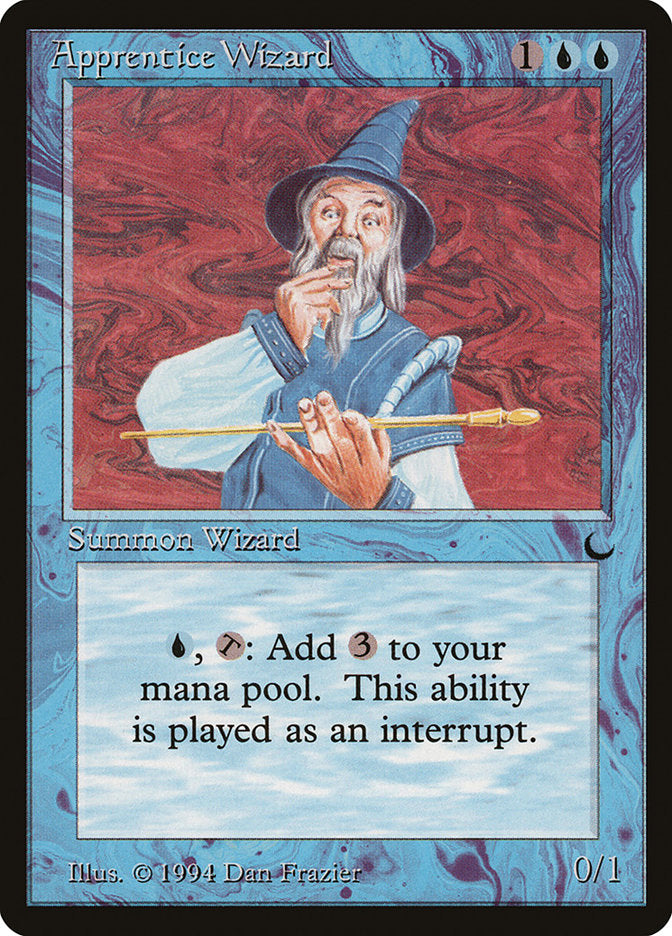 Apprentice Wizard – Rare Magic: The Gathering card from The Dark (#21)