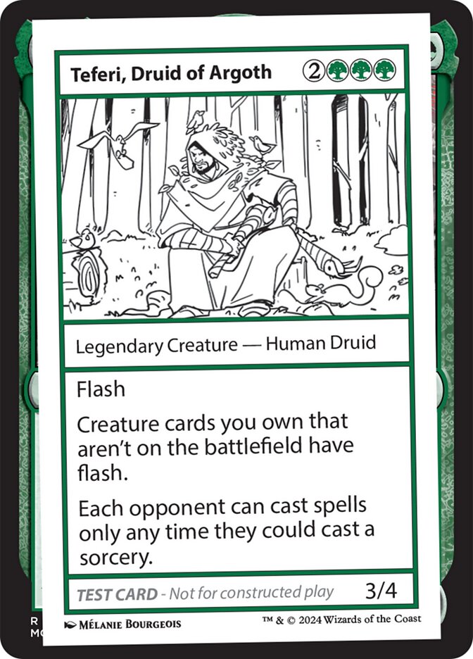 Teferi, Druid of Argoth – Rare Magic: The Gathering card from Mystery Booster 2 (#586)