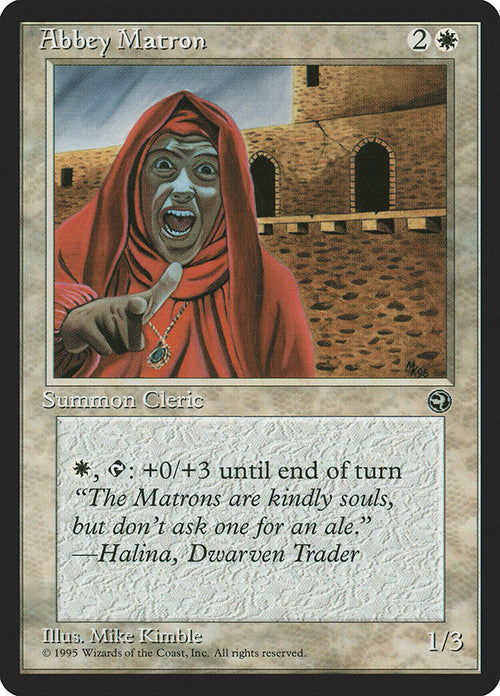 Abbey Matron – Common Magic: The Gathering card from Homelands (#2a)