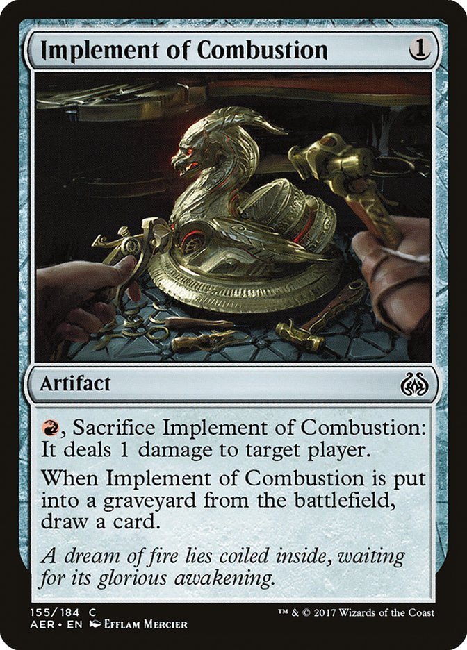 Implement of Combustion – Common Magic: The Gathering card from Aether Revolt (#155)