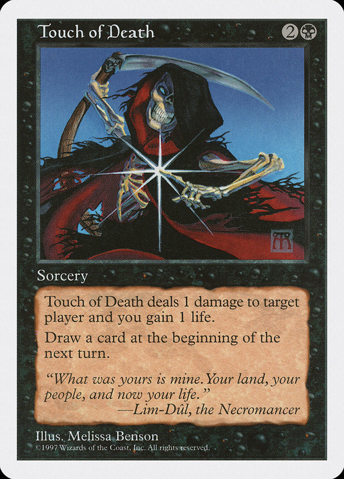 Touch of Death – Common Magic: The Gathering card from Fifth Edition (#200)