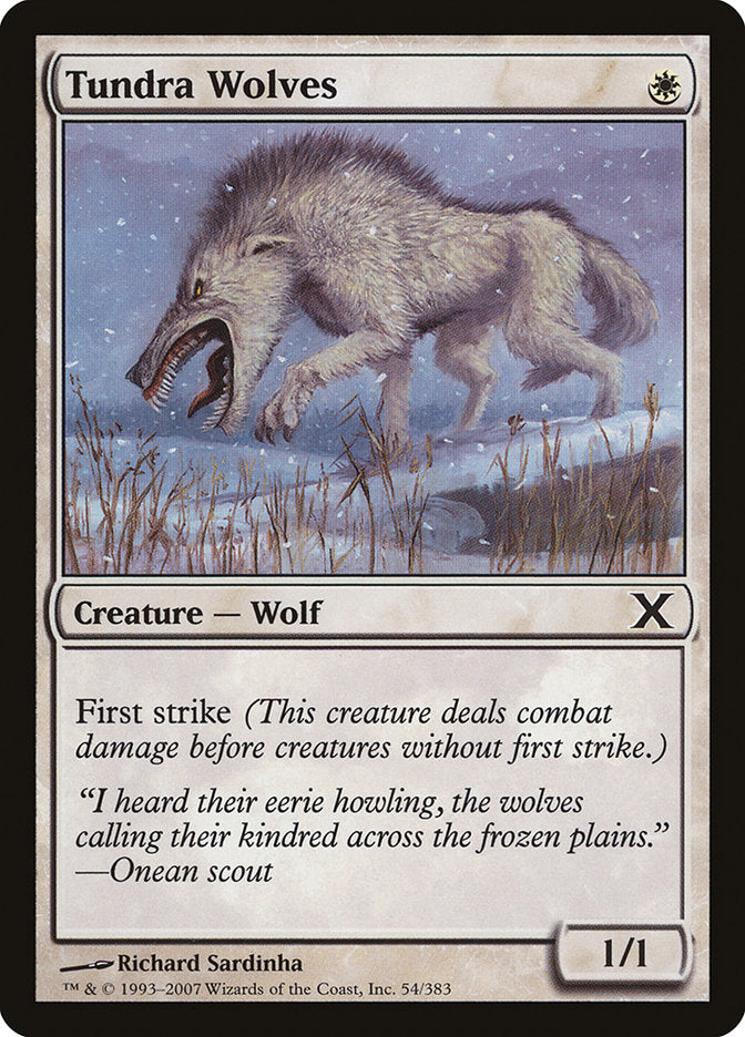 Tundra Wolves – Common Magic: The Gathering card from Tenth Edition (#54)
