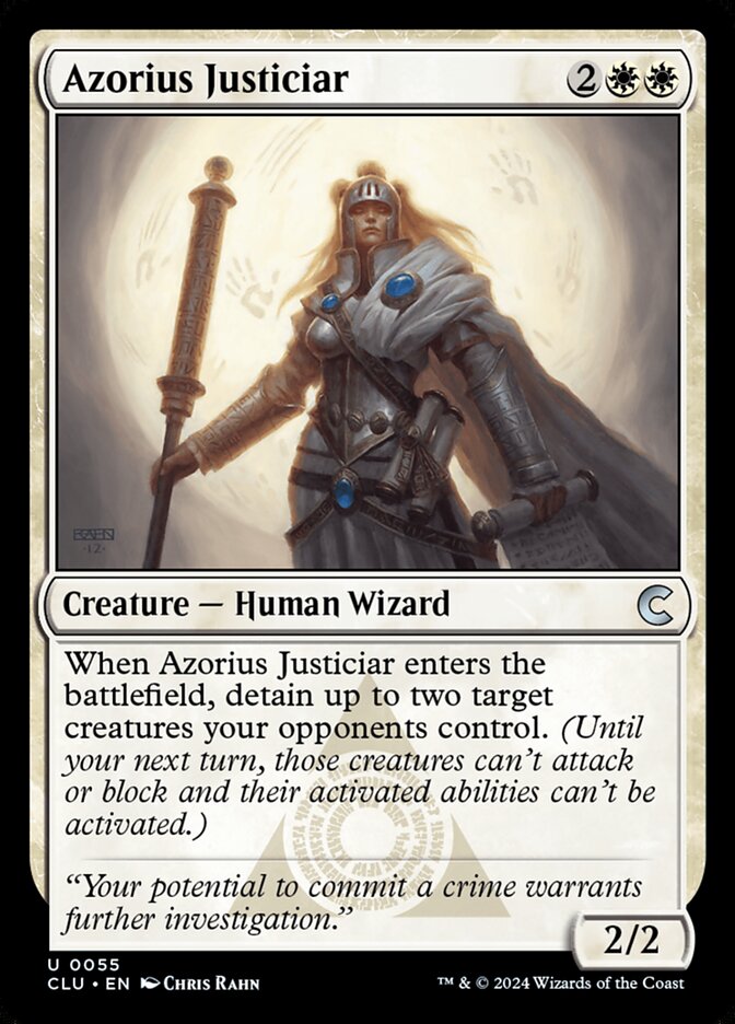 Azorius Justiciar – Uncommon Magic: The Gathering card from Ravnica: Clue Edition (#55)