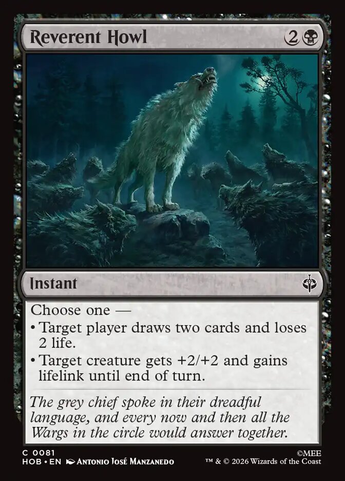 Reverent Howl – Common Magic: The Gathering card from The Hobbit (#81)