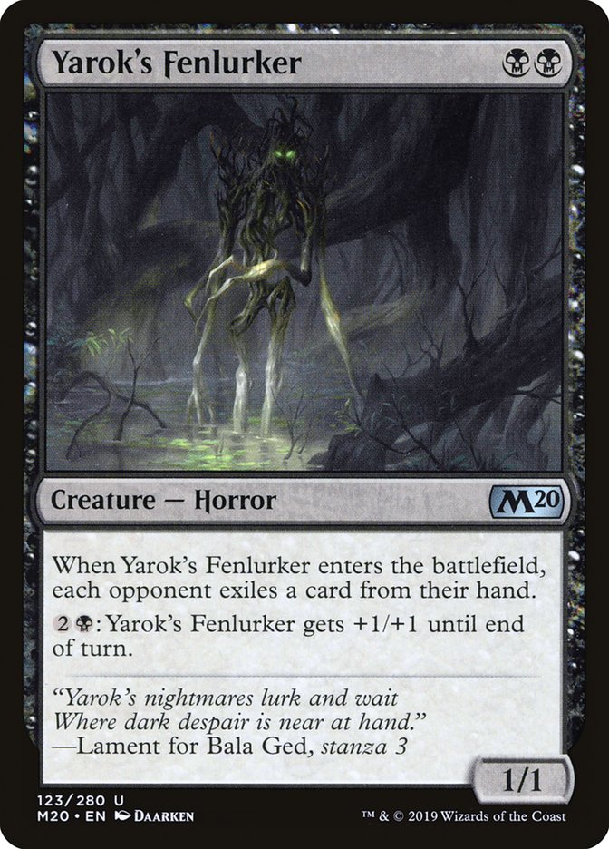 Yarok's Fenlurker – Uncommon Magic: The Gathering card from Core Set 2020 (#123)