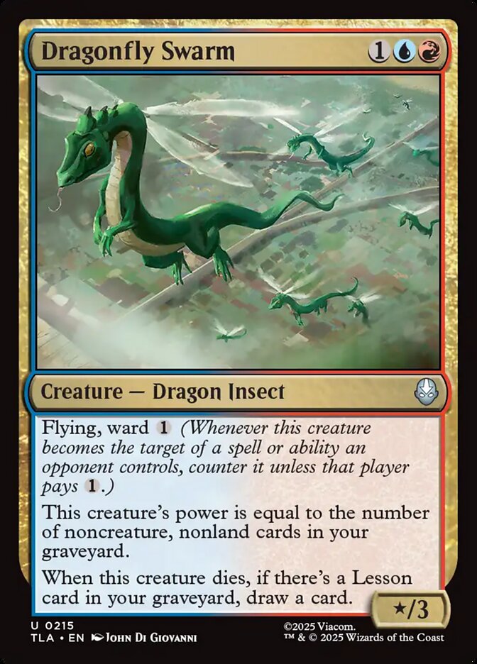 Dragonfly Swarm – Uncommon Magic: The Gathering card from Avatar: The Last Airbender (#215)