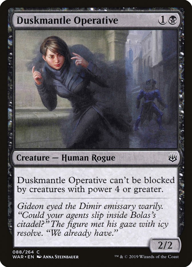 Duskmantle Operative – Common Magic: The Gathering card from War of the Spark (#88)