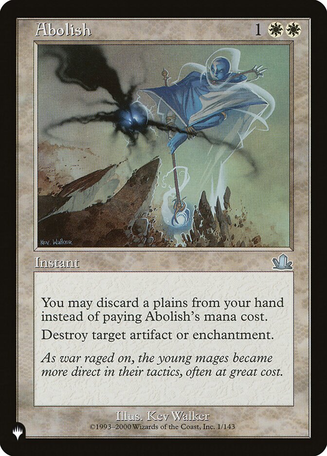 Abolish – Uncommon Magic: The Gathering card from The List (#PCY-1)