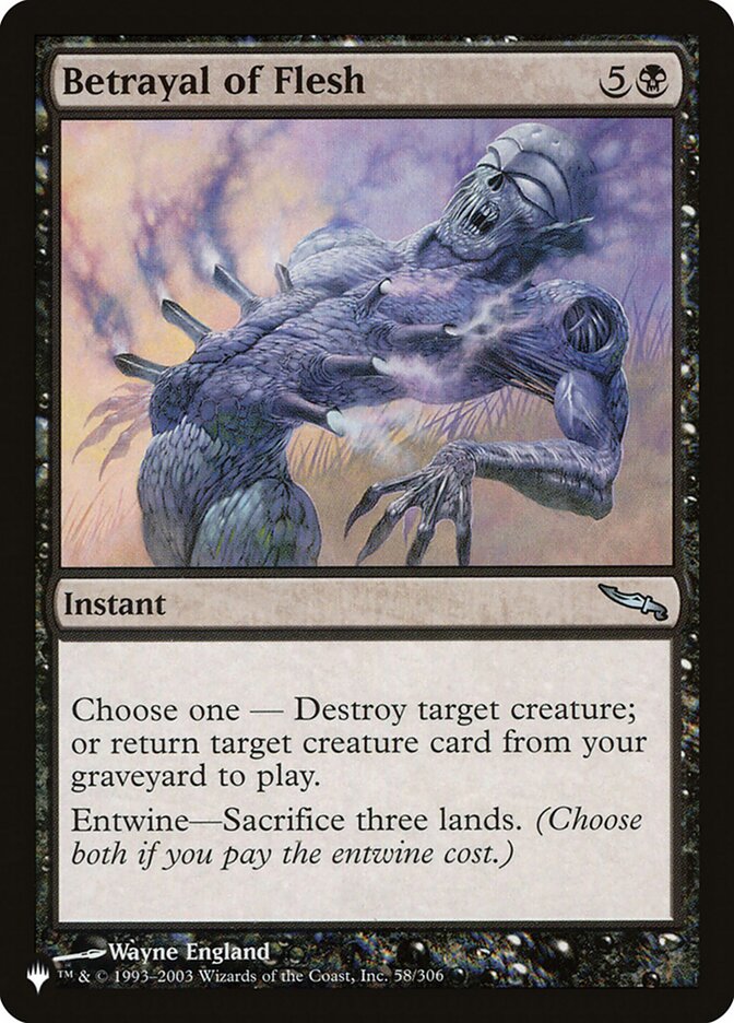 Betrayal of Flesh – Uncommon Magic: The Gathering card from The List (#MRD-58)