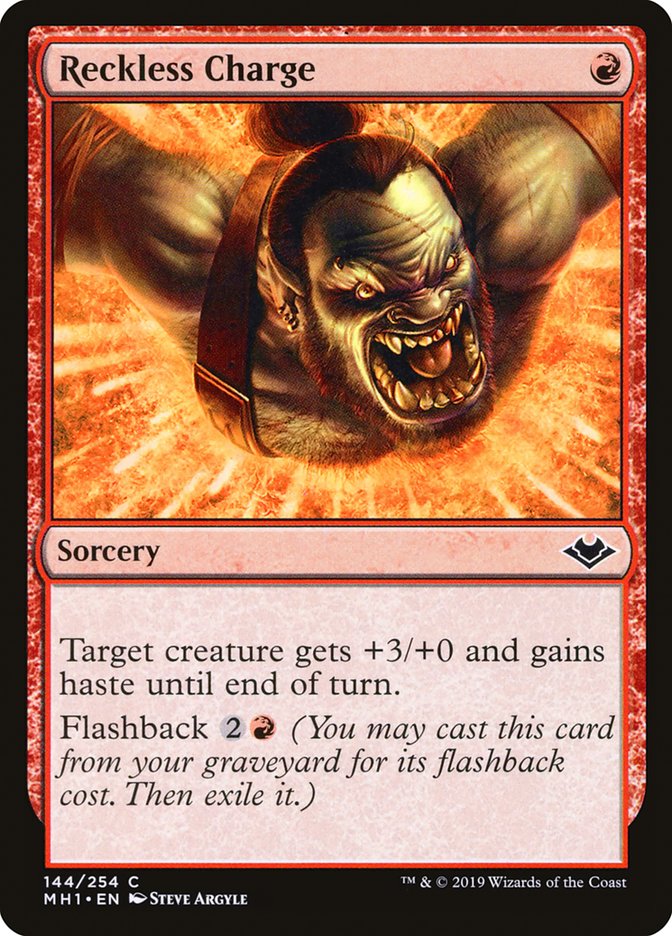 Reckless Charge – Common Magic: The Gathering card from Modern Horizons (#144)