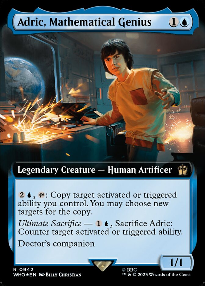 Adric, Mathematical Genius – Rare Magic: The Gathering card from Doctor Who (#942)