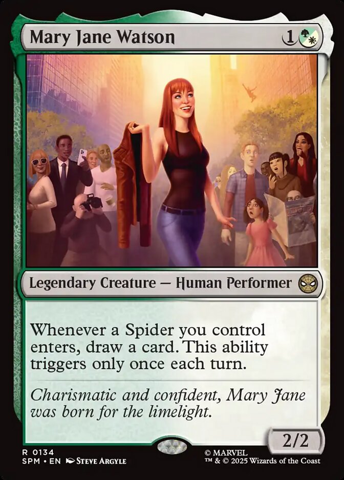 Mary Jane Watson – Rare Magic: The Gathering card from Marvel's Spider-Man (#134)
