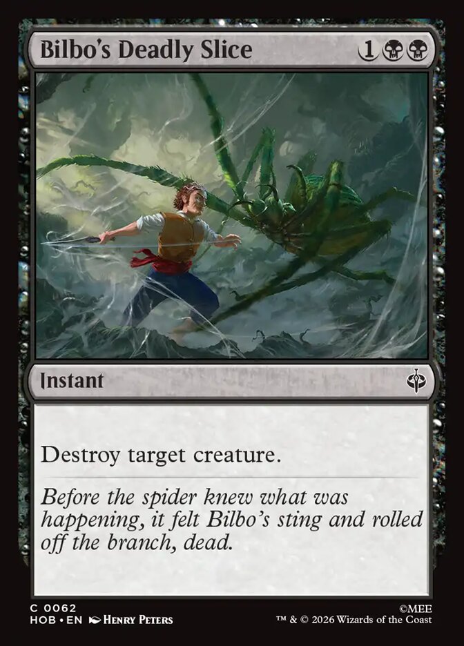 Bilbo's Deadly Slice – Common Magic: The Gathering card from The Hobbit (#62)