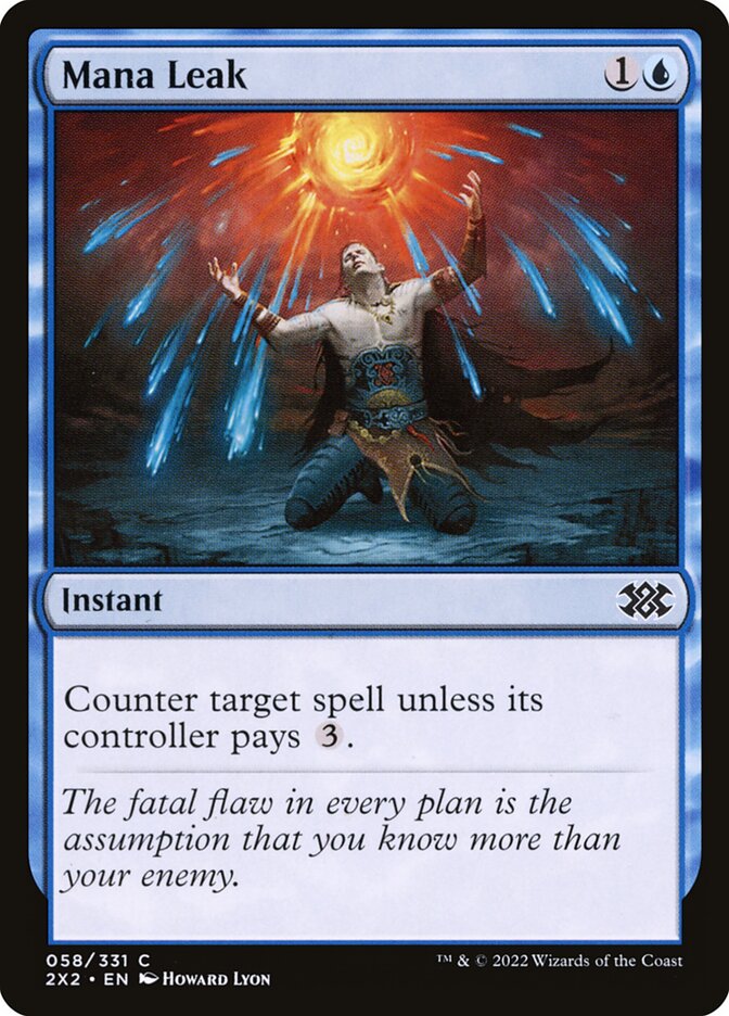 Mana Leak – Common Magic: The Gathering card from Double Masters 2022 (#58)