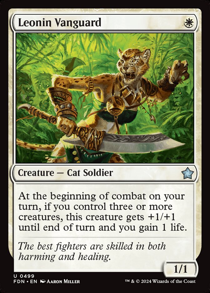 Leonin Vanguard – Uncommon Magic: The Gathering card from Foundations (#499)