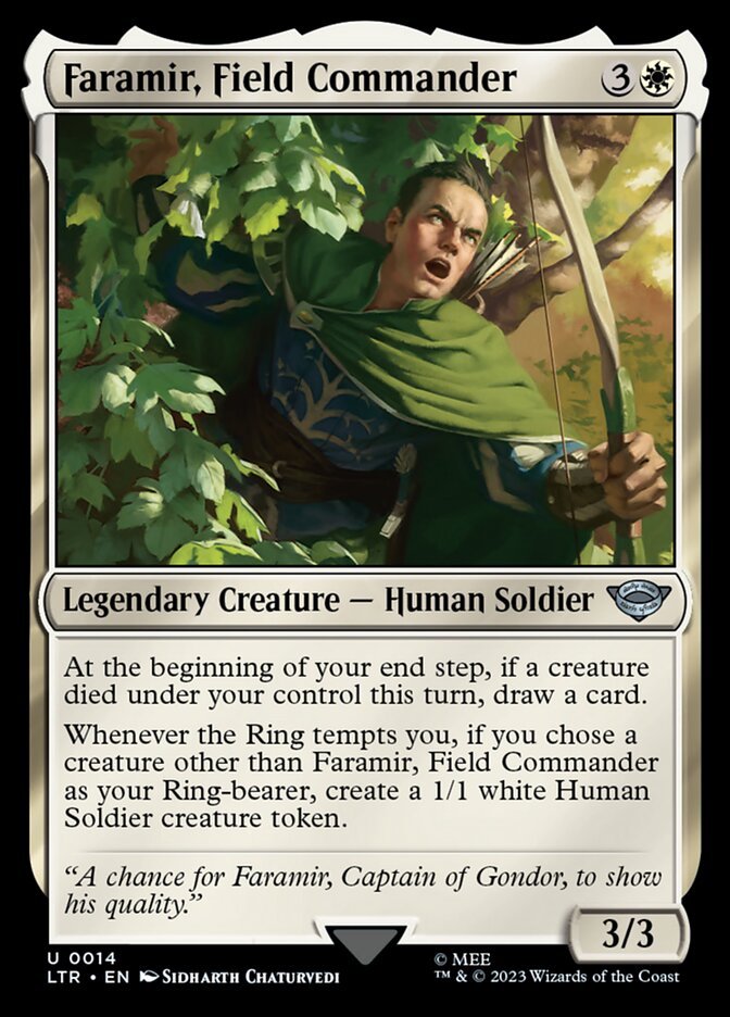 Faramir, Field Commander – Uncommon Magic: The Gathering card from The Lord of the Rings: Tales of Middle-earth (#14)