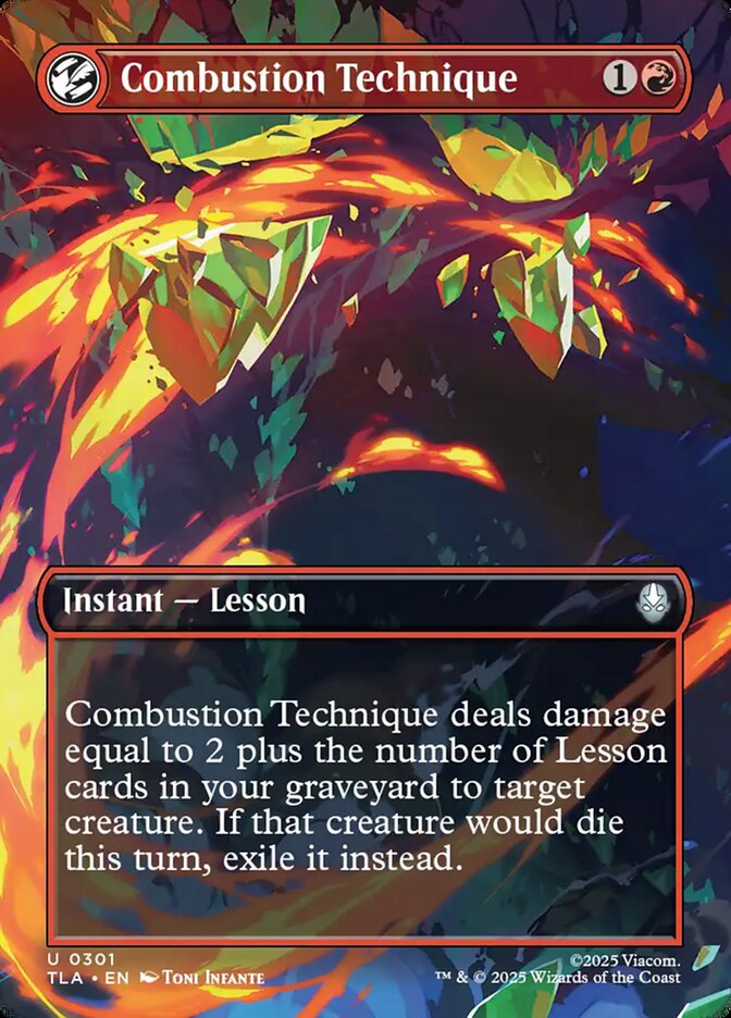 Combustion Technique – Uncommon Magic: The Gathering card from Avatar: The Last Airbender (#301)