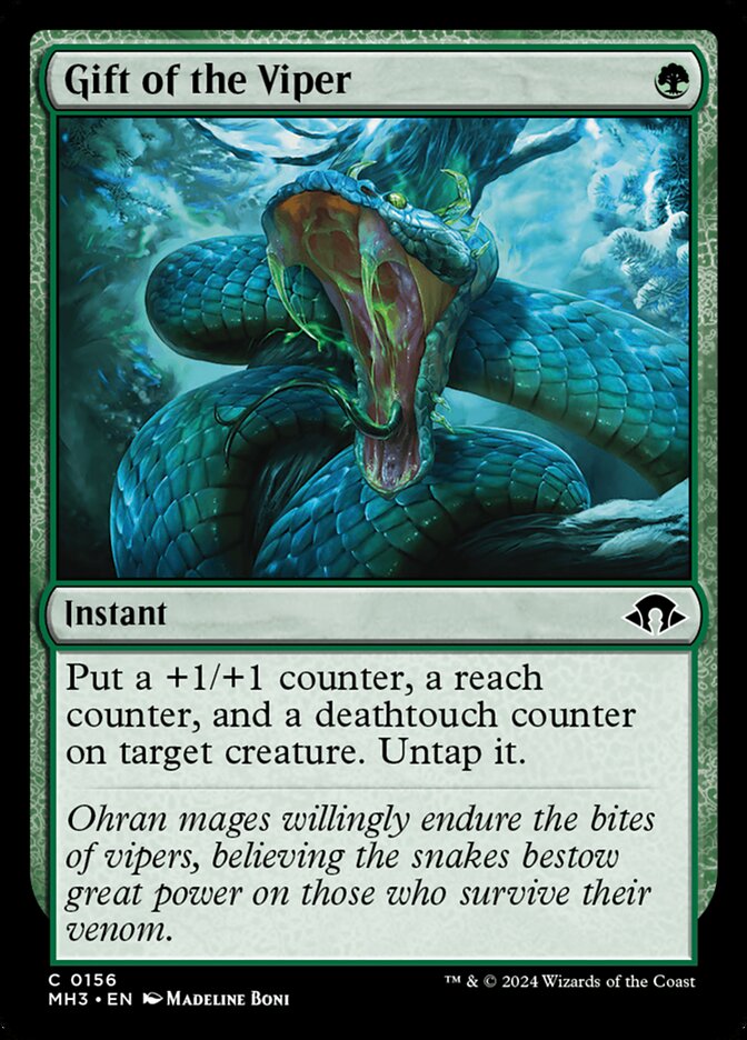 Gift of the Viper – Common Magic: The Gathering card from Modern Horizons 3 (#156)
