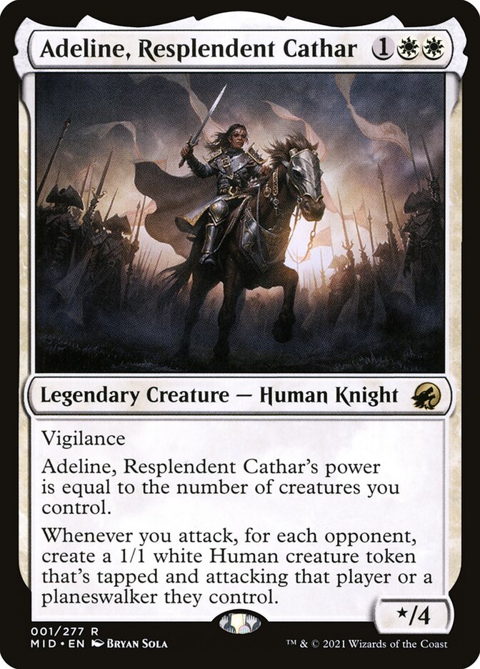 Adeline, Resplendent Cathar – Rare Magic: The Gathering card from Innistrad: Midnight Hunt (#1)